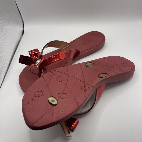 GUESS Women's Tutu Flip‎ Flip Sandal Size 8 Red Flaw - Picture 5 of 5